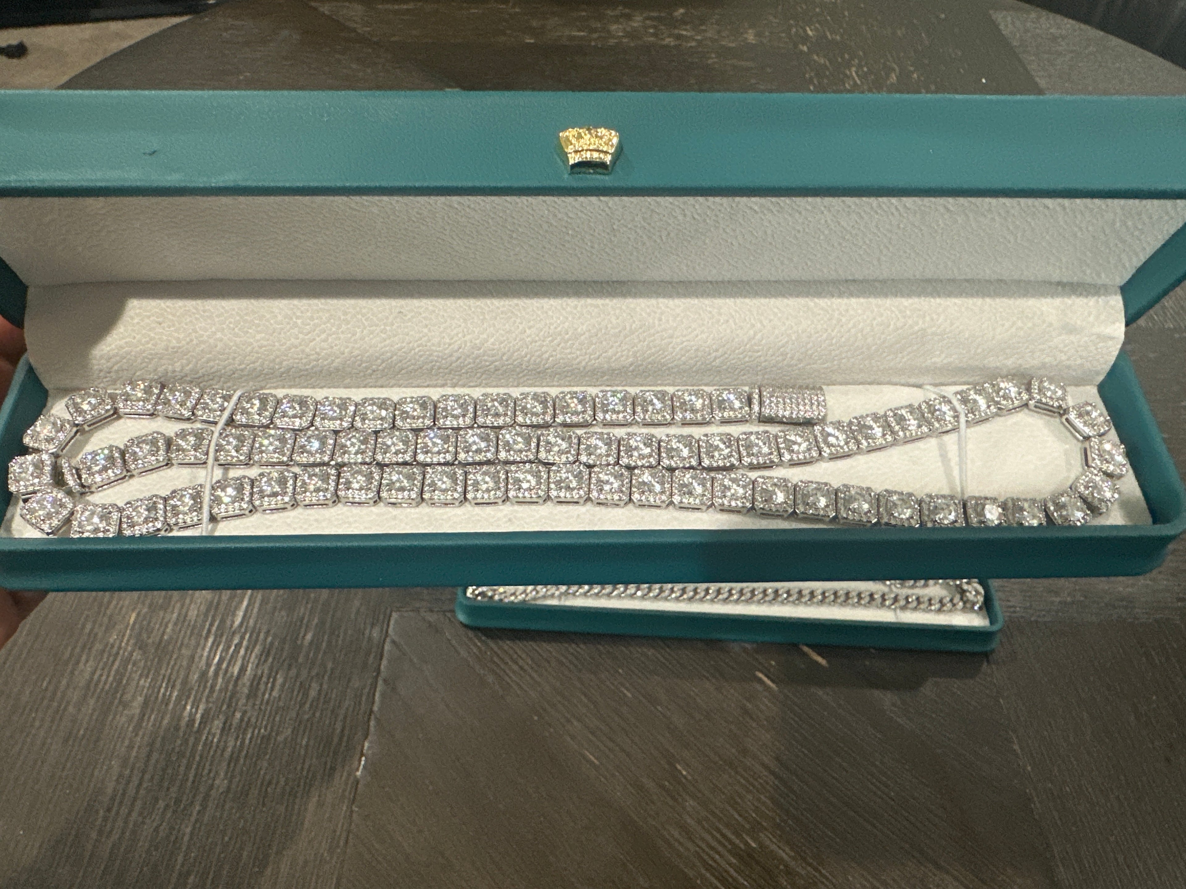 24” 8mm Cluster Chain Moissanite