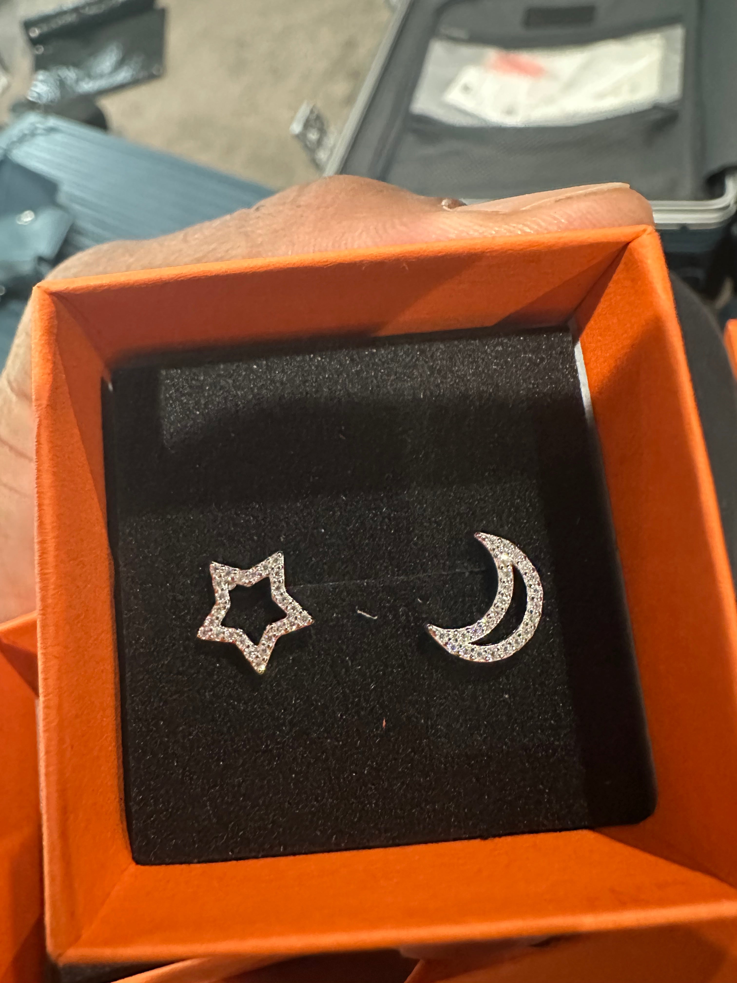 Star And Moon Earring