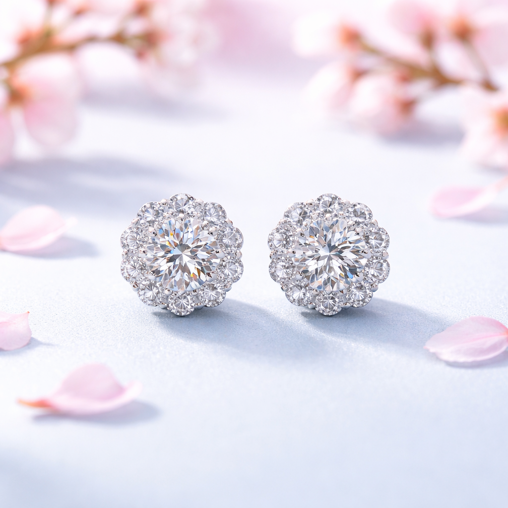 1ct Each Stud Earrings