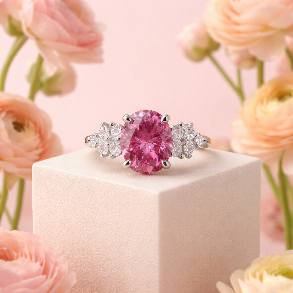 Pink Ring 2 ct size 9